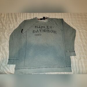 Harley-Davidson Men's Gray Long-sleeve Tee